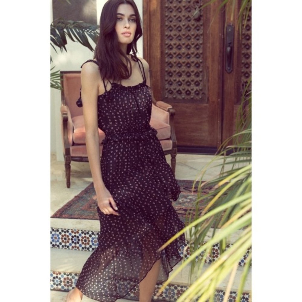 MISA Los Angeles Zakia Chiffon Midi Dress